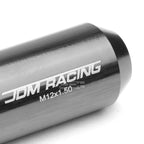 Set of 4 Open-End Aluminum Gun Metal Lug Nuts + Adapter M12x1.5 (Fits Various)
