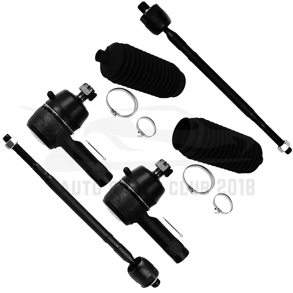 Set of 6 Front Tie Rod Ends for Mitsubishi Lancer (2002–2007)