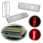 Pair Clear Tail Lights with Red LEDs for Chevy GMC Fleetside Pickup