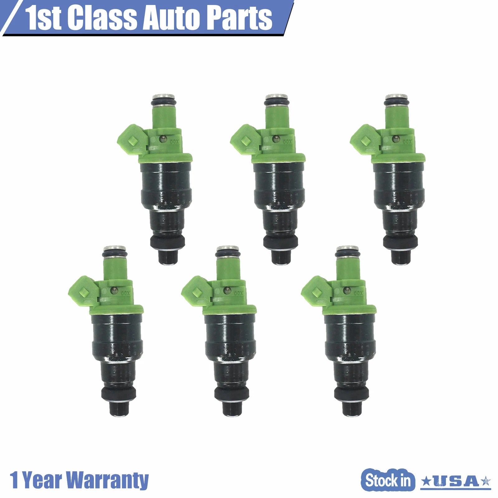 Set of 6 Fuel Injectors for Mitsubishi 3000GT, Dodge Stealth (1991–1995) Inp061