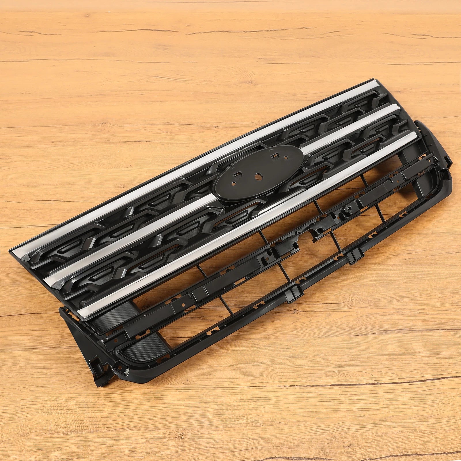 Front Bumper Upper Grille w/Chrome Mesh for Ford Explorer (2018–2019)