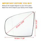 Left Mirror Glass Replacement with Backing Plate for BMW X6, X5 (2008–2014)