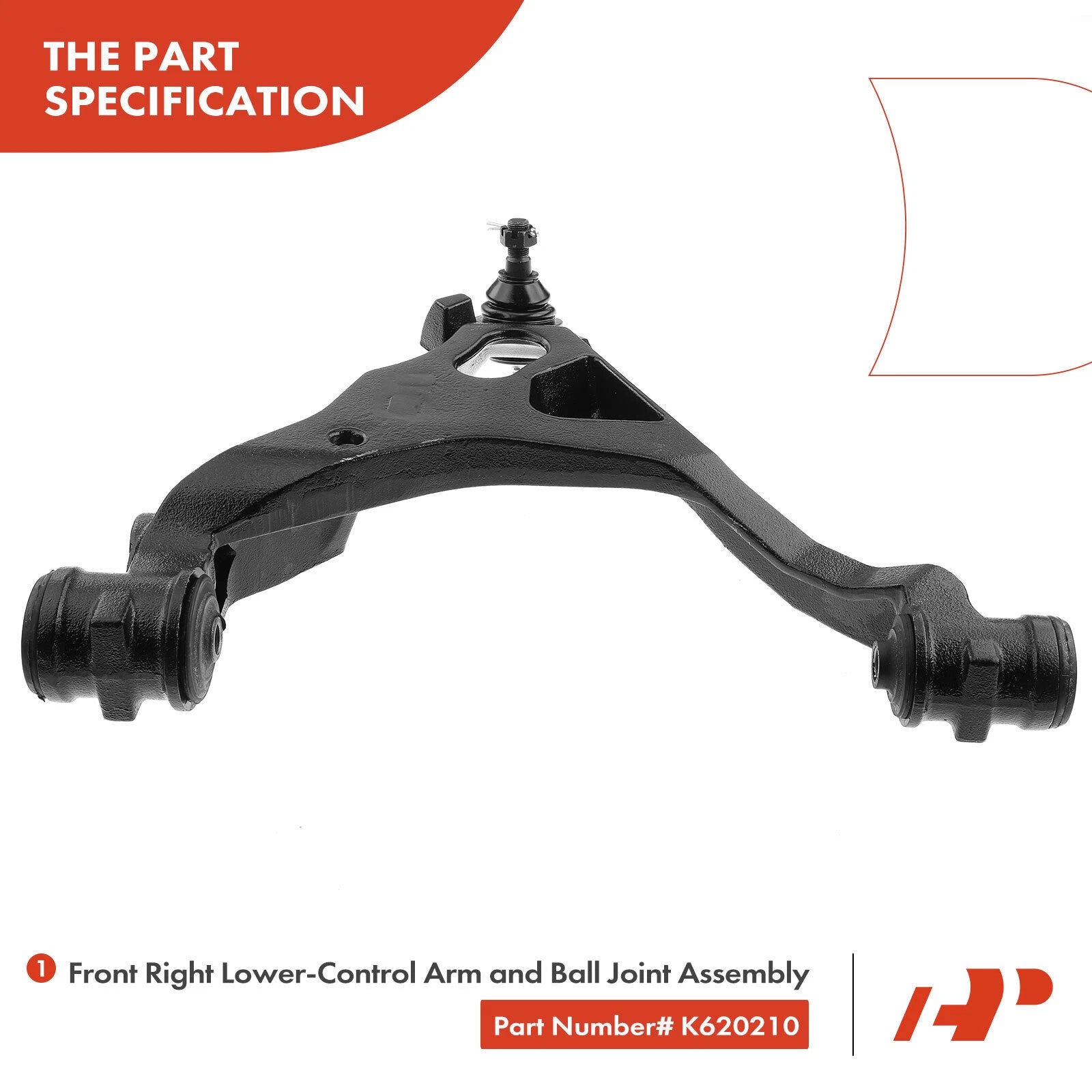 Front Right Lower Control Arm with Ball Joint for Ford Expedition (1997-2023)