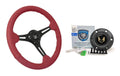 6 Hole Slotted Steering Wheel Leather Red for Pontiac Firebird (1969–1970)