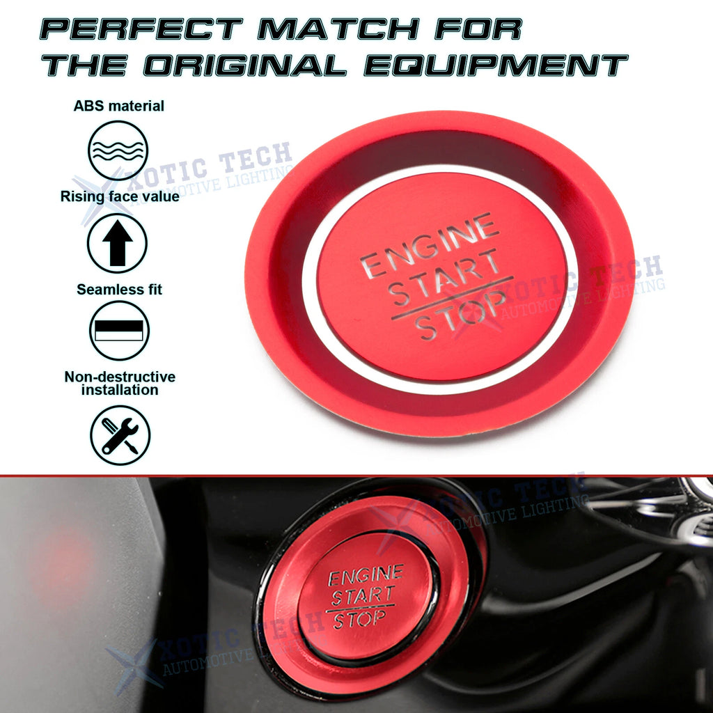 Sport Style Engine Start Button Cover Trim for Honda Civic (2022-2025)