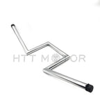 Chrome 7" Smooth Z-Bar Handlebars for Harley Sportster Dyna
