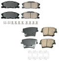 Set of 4 Akebono Ceramic Brake Pads for Dodge Charger (2011–2023)