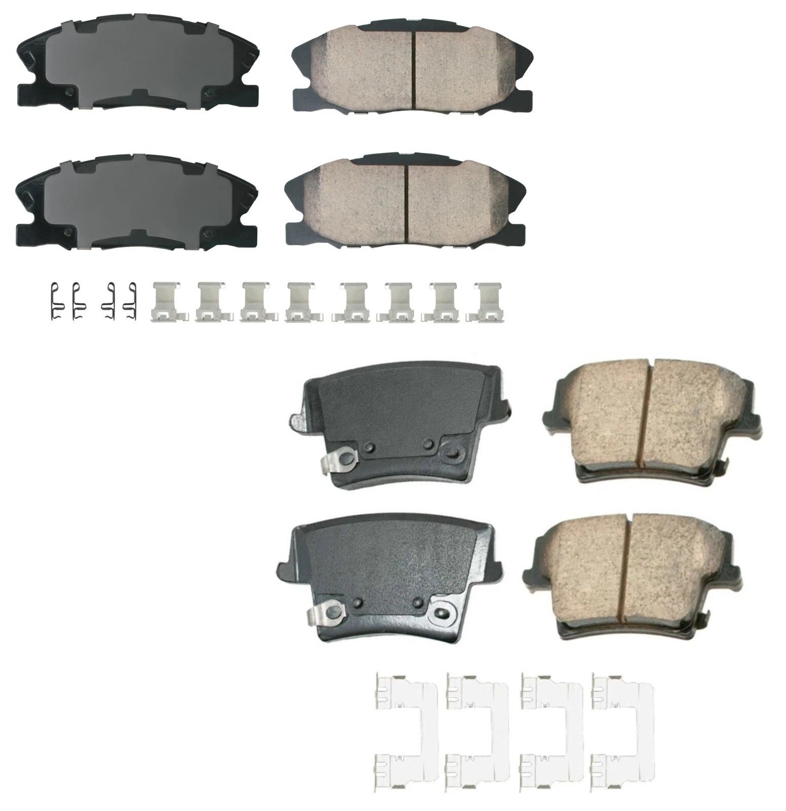 Set of 4 Akebono Ceramic Brake Pads for Dodge Charger (2011–2023)
