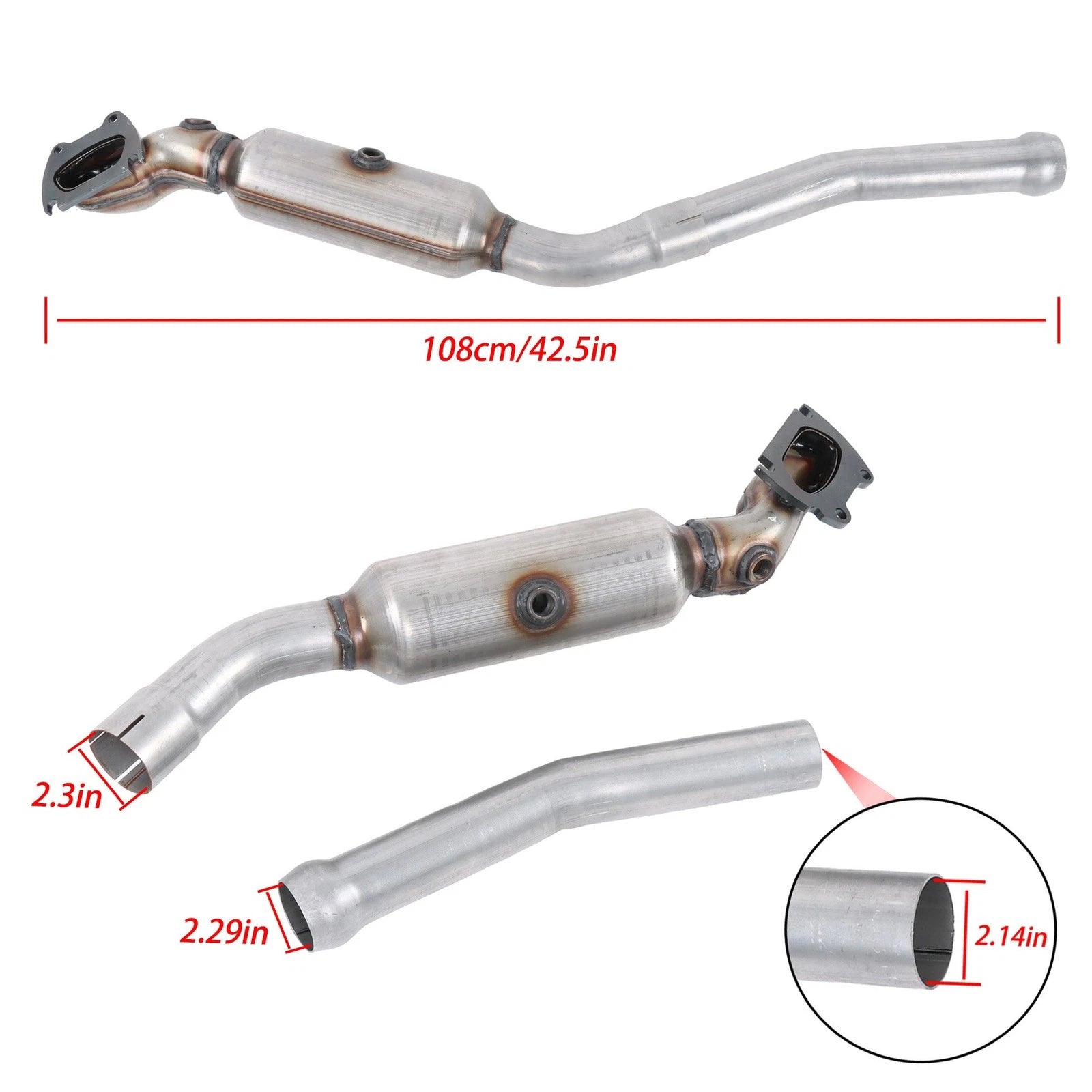 Right Side Catalytic Converter for Jeep Grand Cherokee, Dodge Durango (2013-2019)