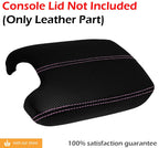 Console Armrest Cover for Honda Accord (2008–2012) Carbon Fiber Black Pink Stitch