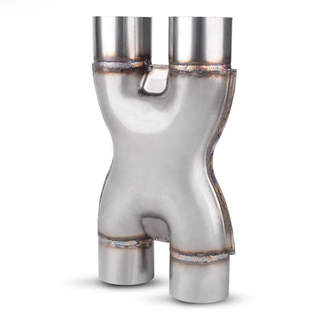 Universal Crossover X Pipe Dual 2.5" Stainless Steel Exhaust Tip