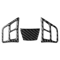 3 Pcs Black Steering Wheel Cover Trim for BMW 3 Series (2005-2012)