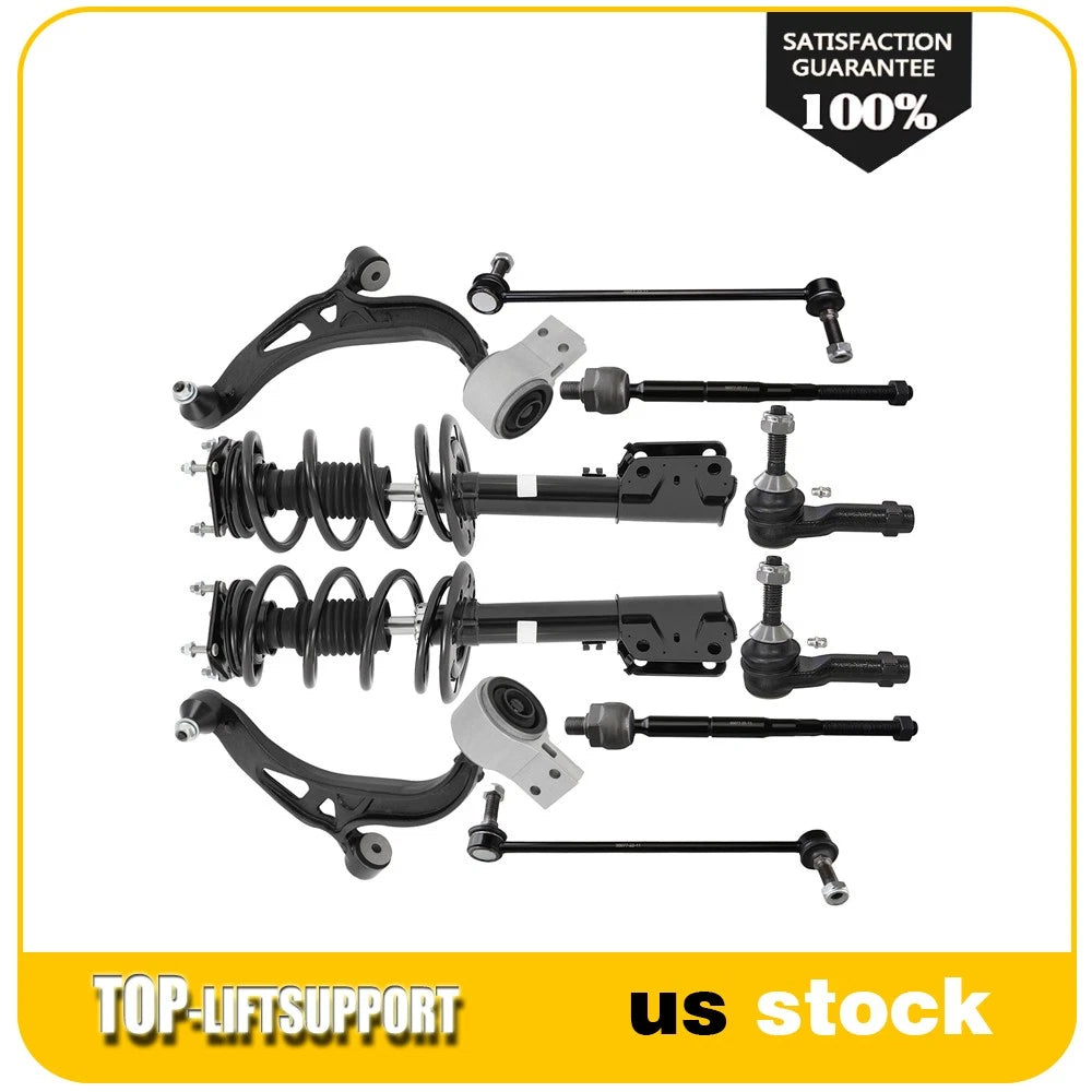 Set of 4 Front Struts Control Arms Sway Bars Tie Rods for Ford Explorer