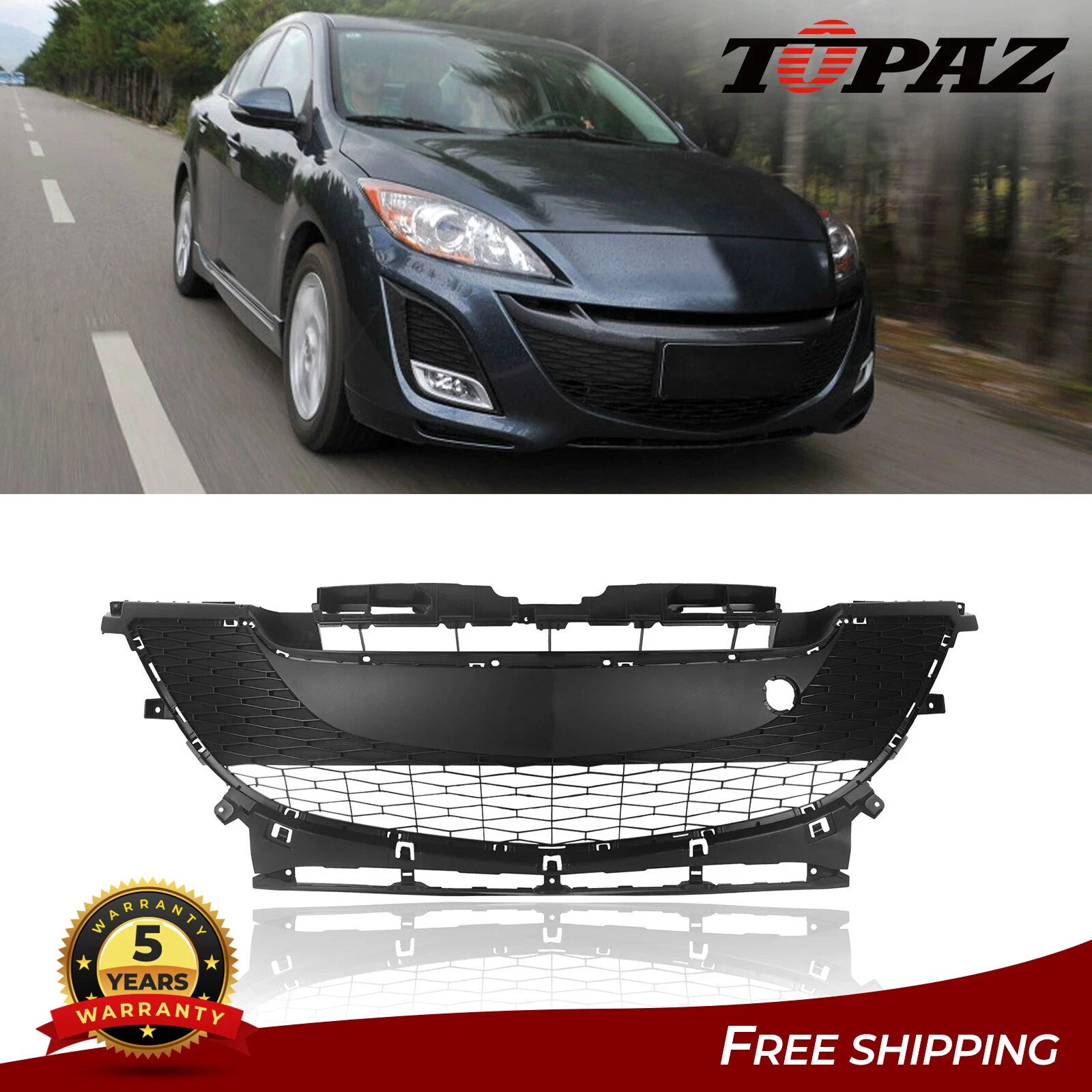 Front Bumper Lower Grille for Mazda 3 (2010–2011)