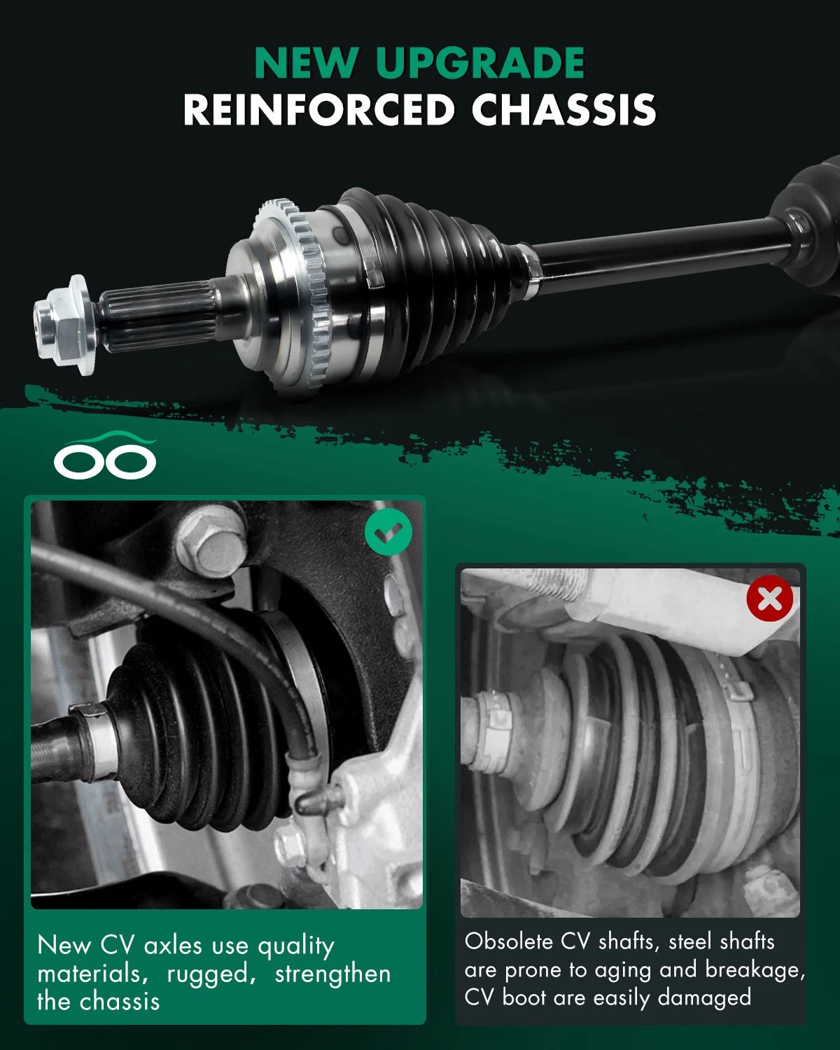 CV Axle Front Left for Mazda 6 (2003–2008), Ford Fusion, Mercury Milan (2006–2009) 2.3L