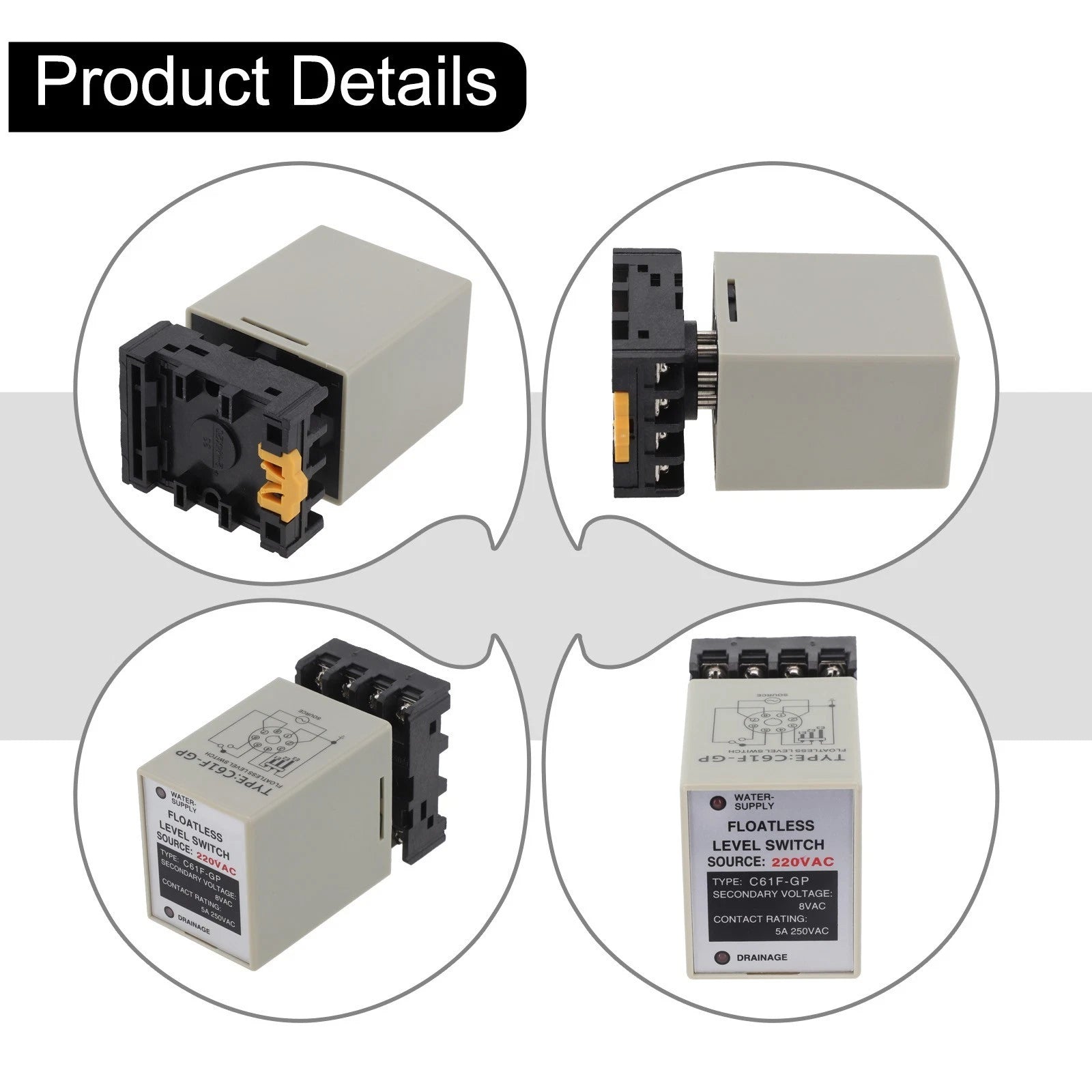 Water Level Switch for Reliable AC/DC Power Supply (Space Saving Design)