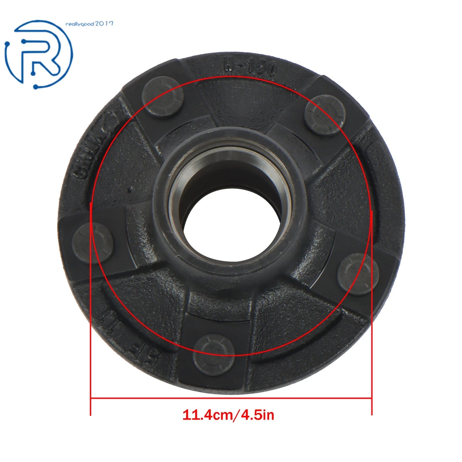 5 Lug Trailer Axles Hub for 2000 lb Spindles (1" Straight)