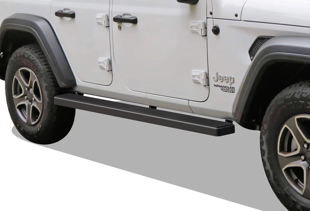 Running Boards for Jeep Wrangler JL (2018–2026) - 5in Matte Black