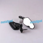 7/8" Handle Bar End Rear View Mirror Black for Honda Yamaha Motorcycle
