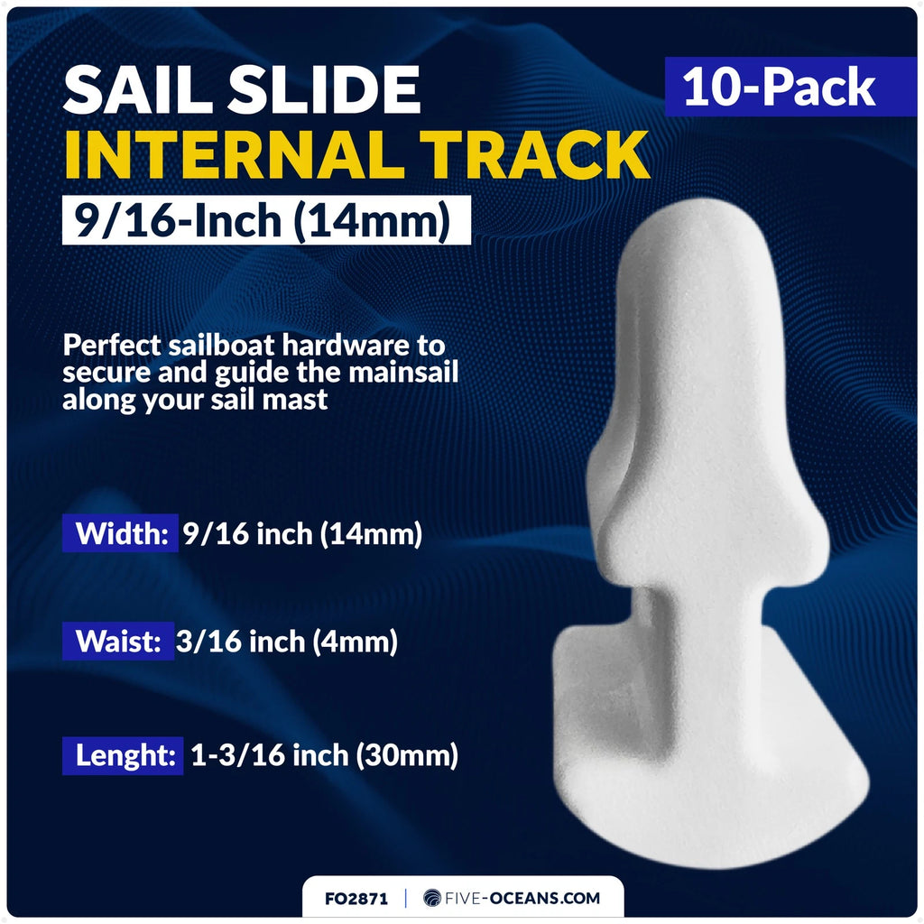 10-Pack Sail Slide for Internal Track 9/16-Inch (14mm) - FO2871