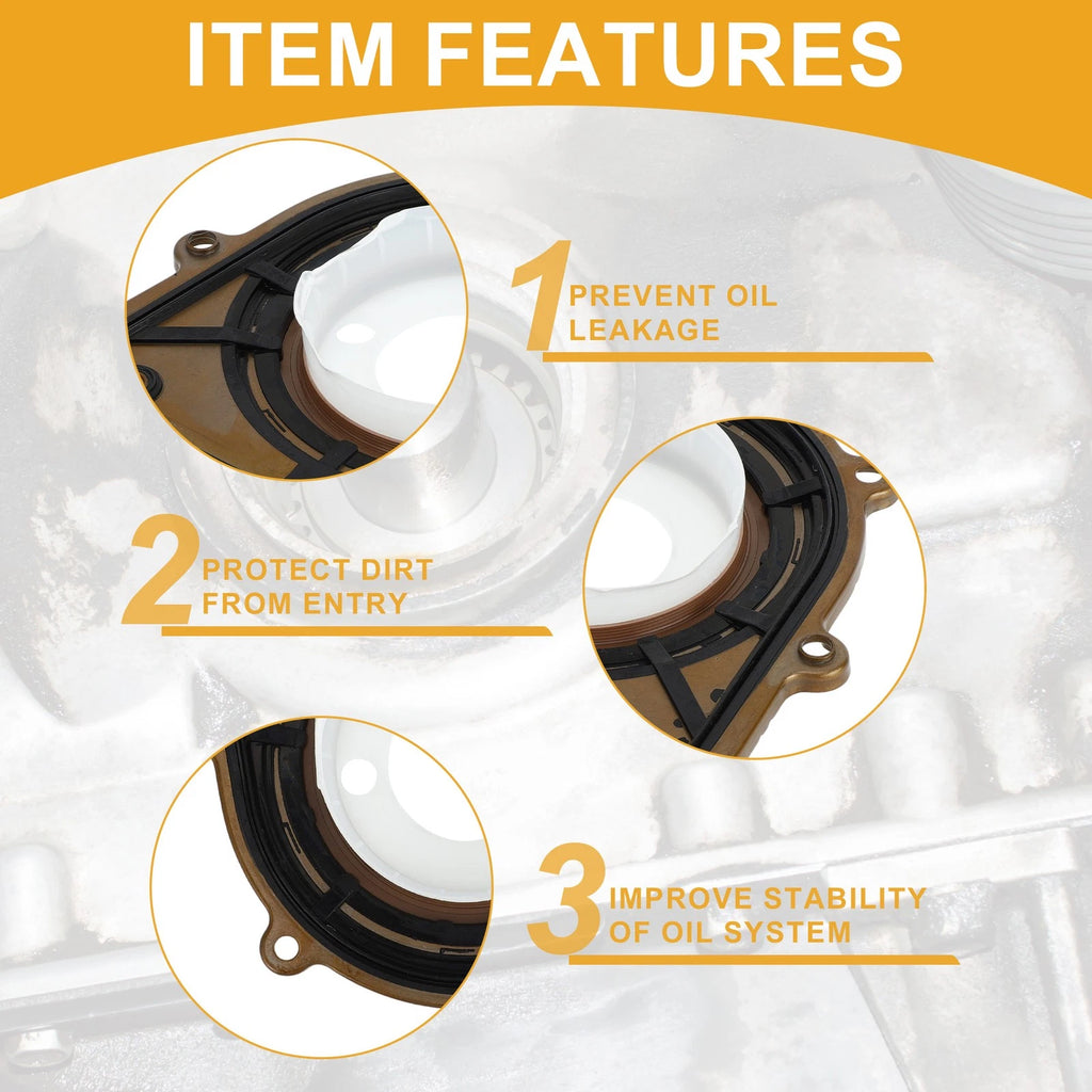 1 Pc Rear Crankshaft Oil Seal with Flange for Mazda CX-5 (2012–2017) No.LF01-11-310