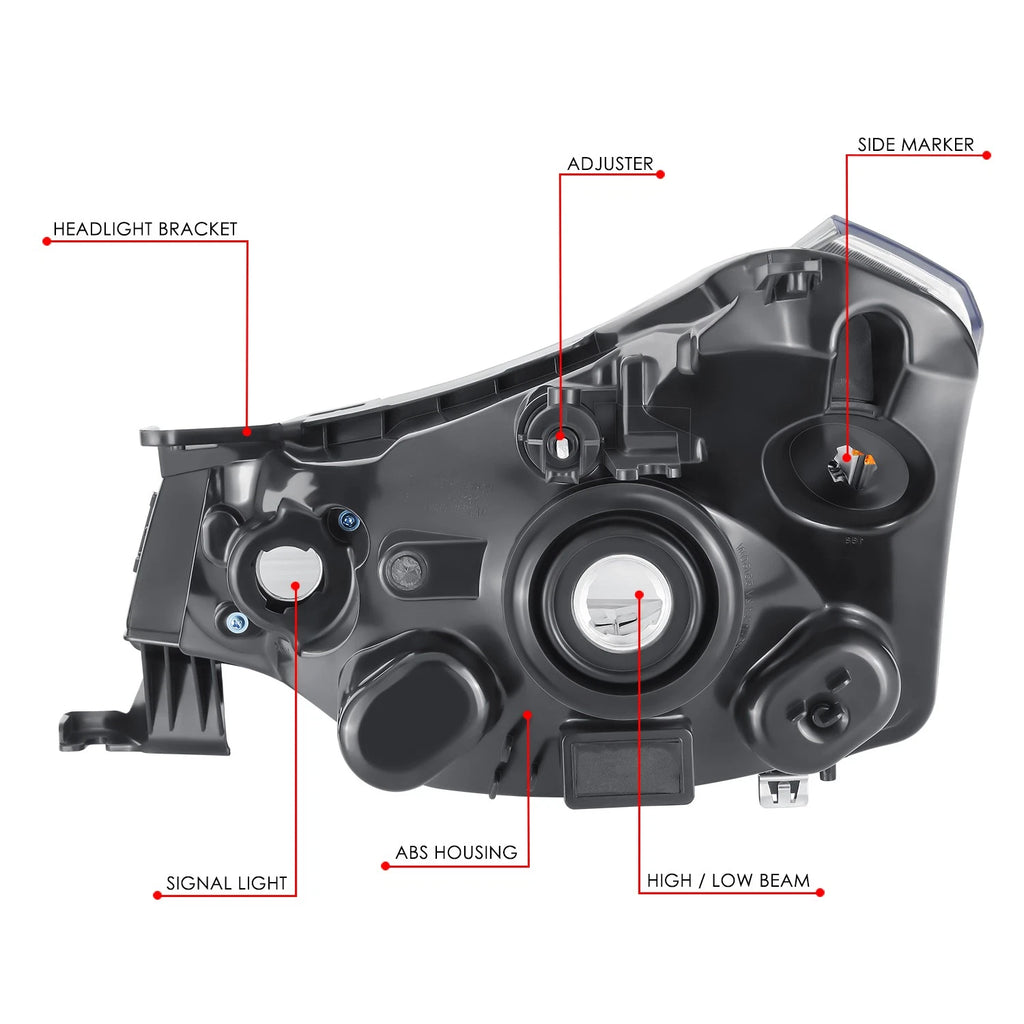 Right Driver Side Headlight for Ford Focus (2008–2011) Chrome Factory Style