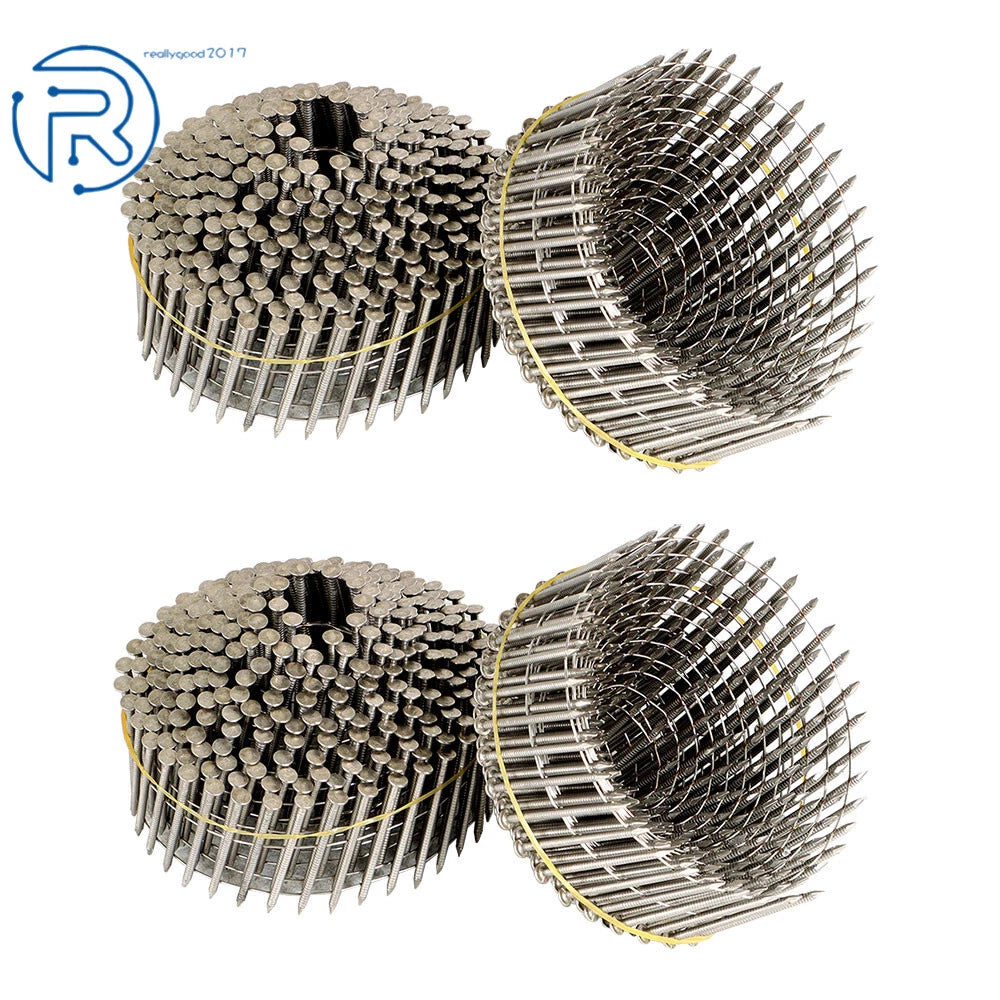Set of 1200 Stainless Steel Siding Nails 1-3/4”×.09” Ring Shank