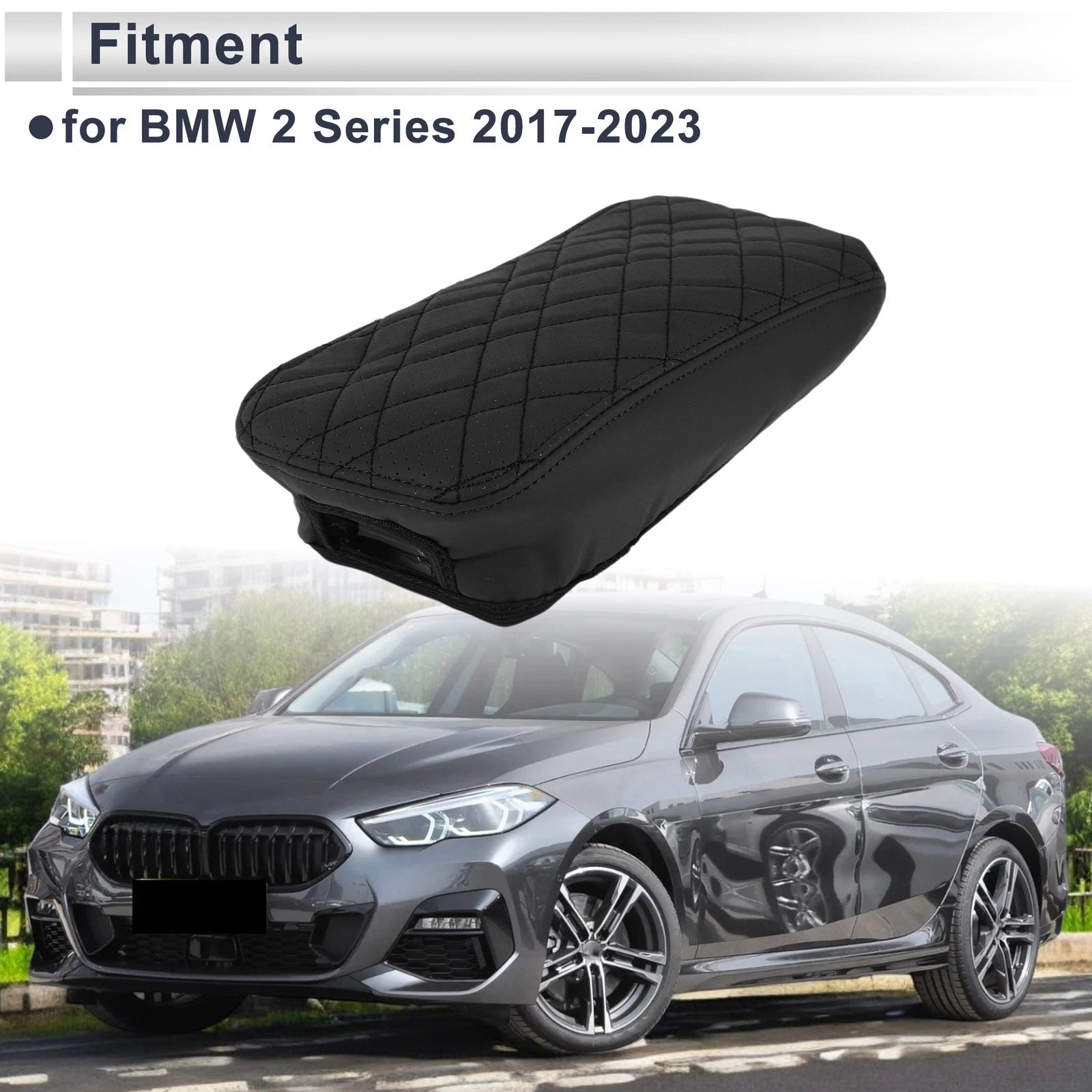 Center Console Cover for BMW 2 Series (2014–2019) Black