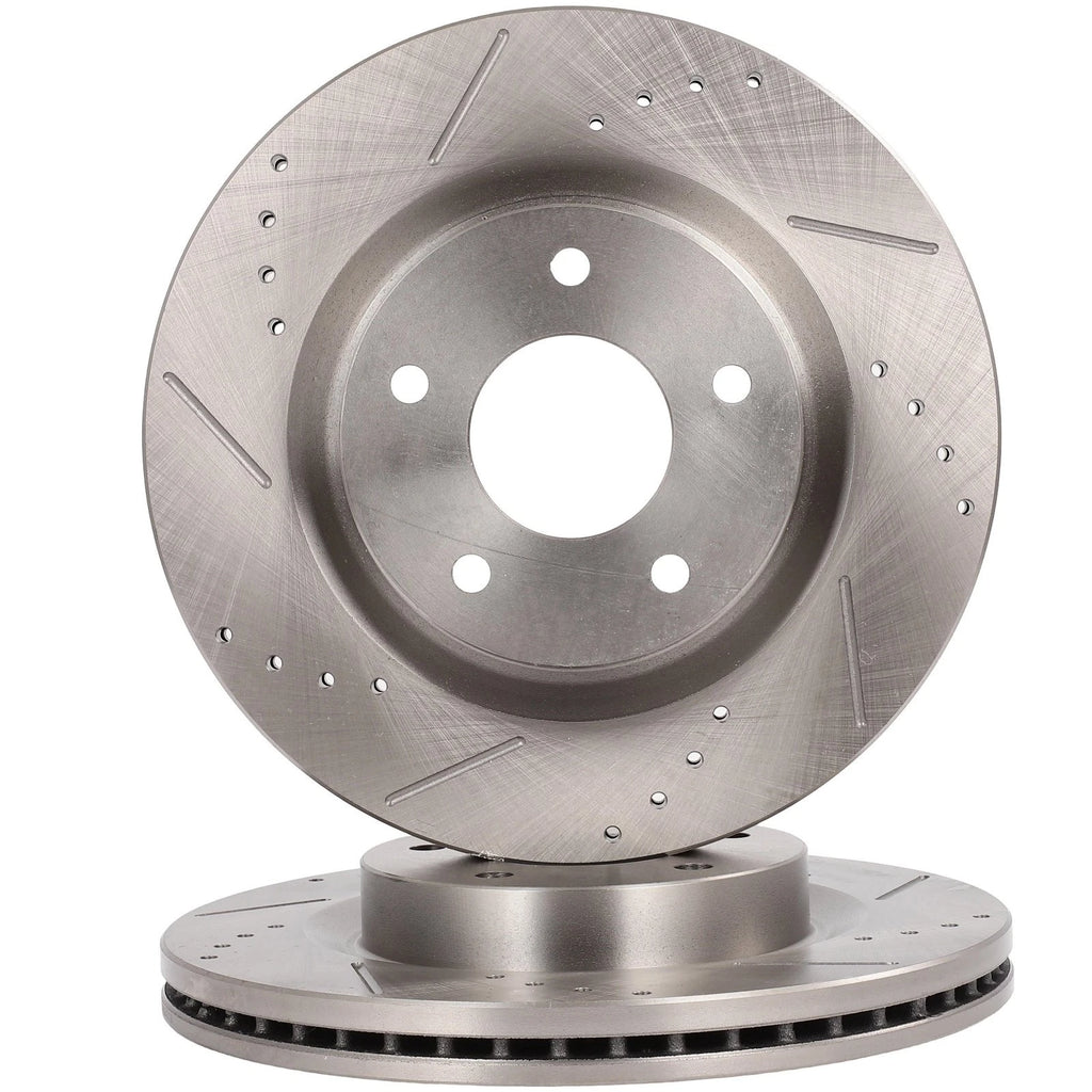 Vented Front Brake Rotors for Nissan Altima (2013) - Drilled & Slotted