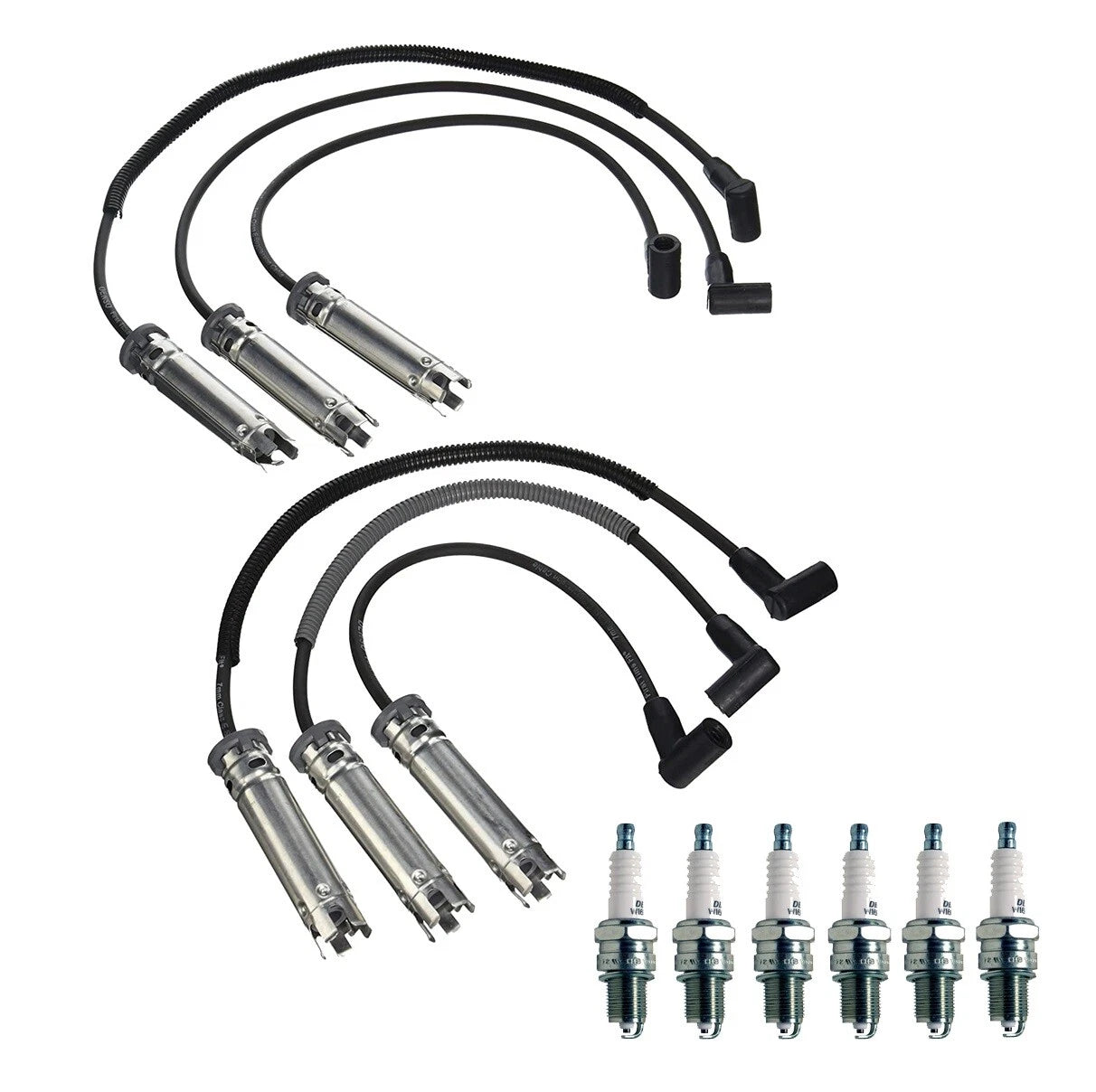 Denso Wire Set & 6 U-Groove Spark Plugs for Dodge 3.8L V6 (VIN L)