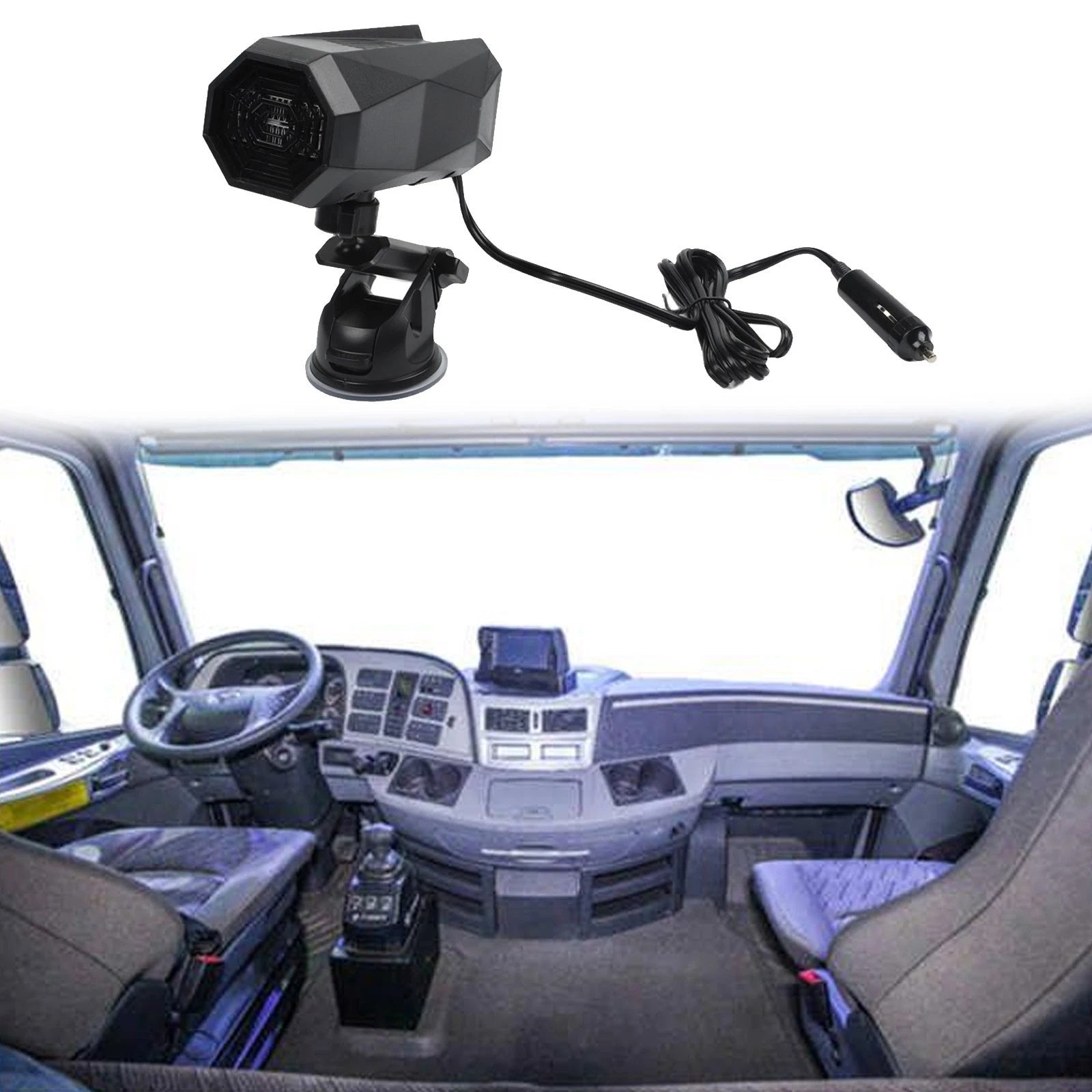 12V 150W Portable Car Heater with Suction Holder for Windshield Defogger