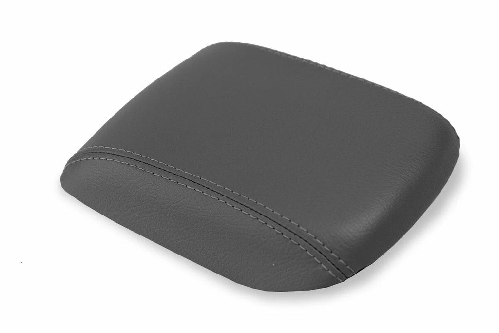Leather Console Lid Armrest Cover for Volvo S40 (2004–2007) Gray