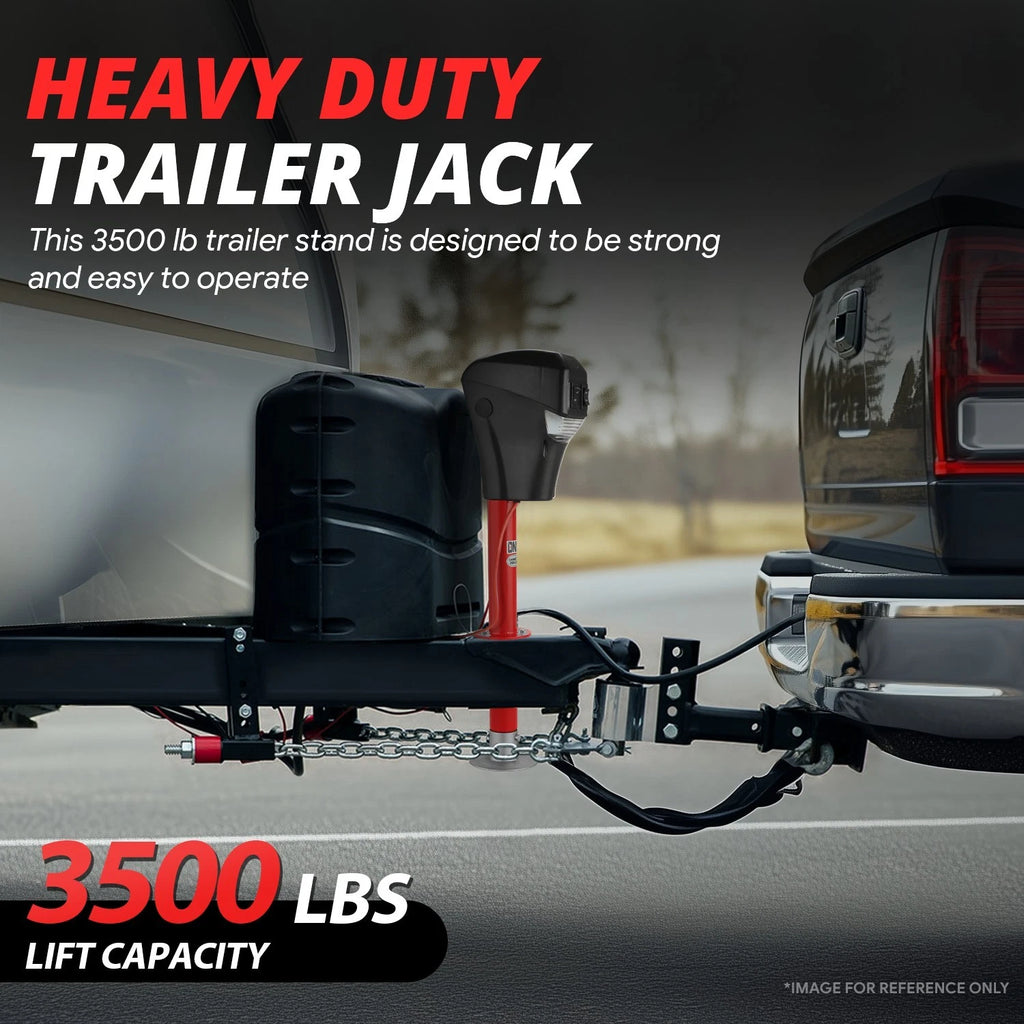 Electric Trailer Jack 3500lbs for Trailer (31.5 in-50.2 in) with LED Lights