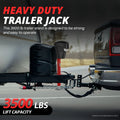 Electric Trailer Jack 3500lbs for Trailer (31.5 in-50.2 in) with LED Lights