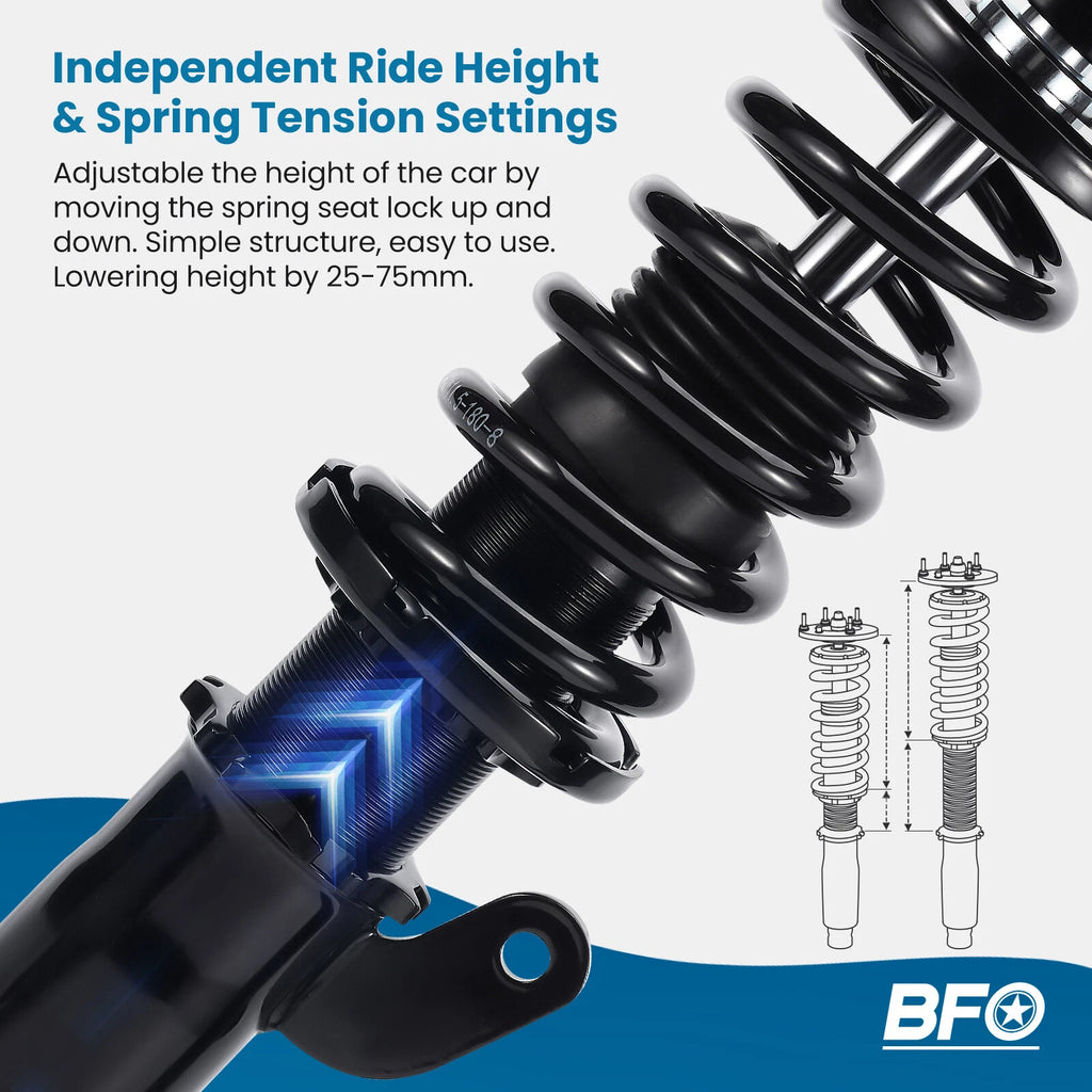 Coilovers Lowering Kit for BMW E46 320i 325i 330i (1998–2005) Adjustable Height