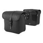 PU Leather Saddle Bags for Harley, Suzuki, Honda (Fits Various Models)