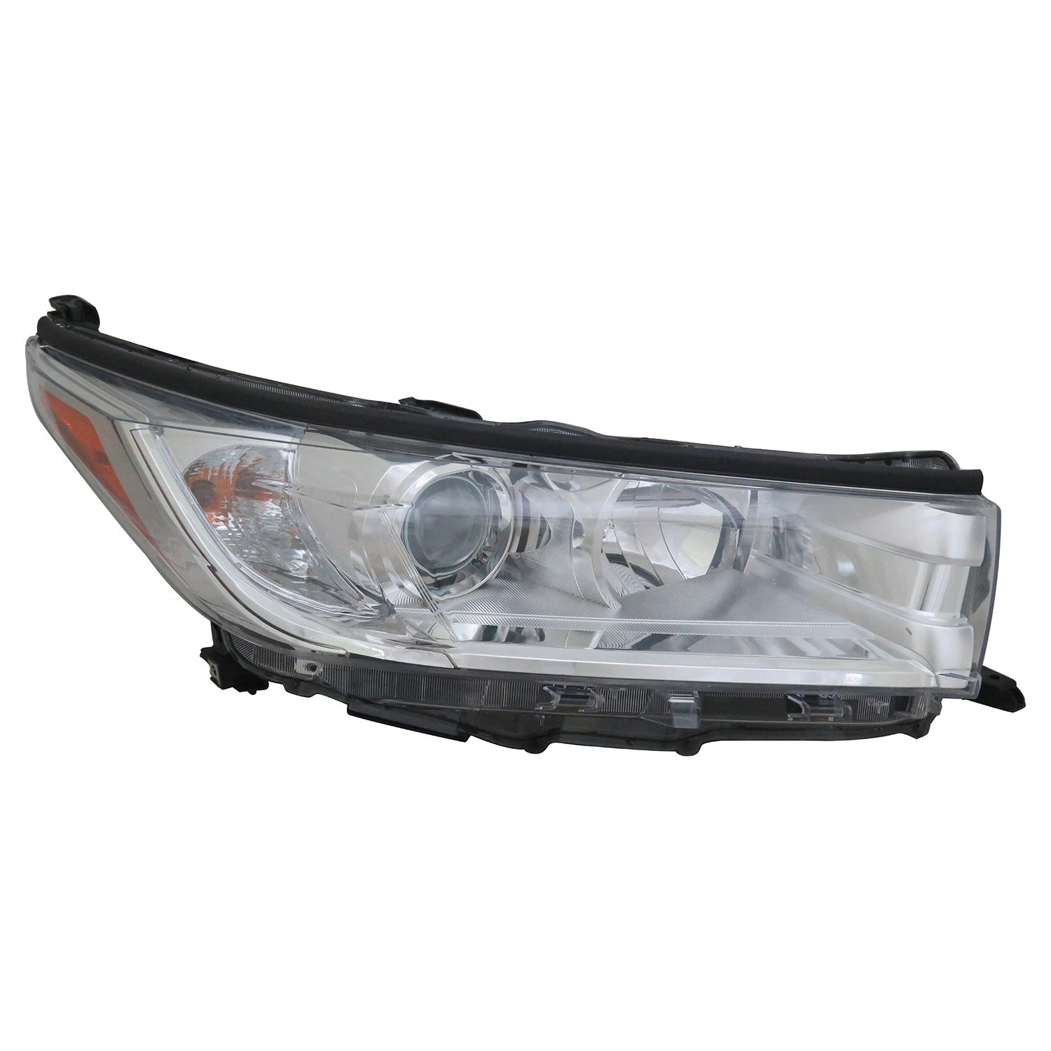 Replacement Passenger Headlight Assembly w/Chrome Bezel w/Smoked Chrome Accent