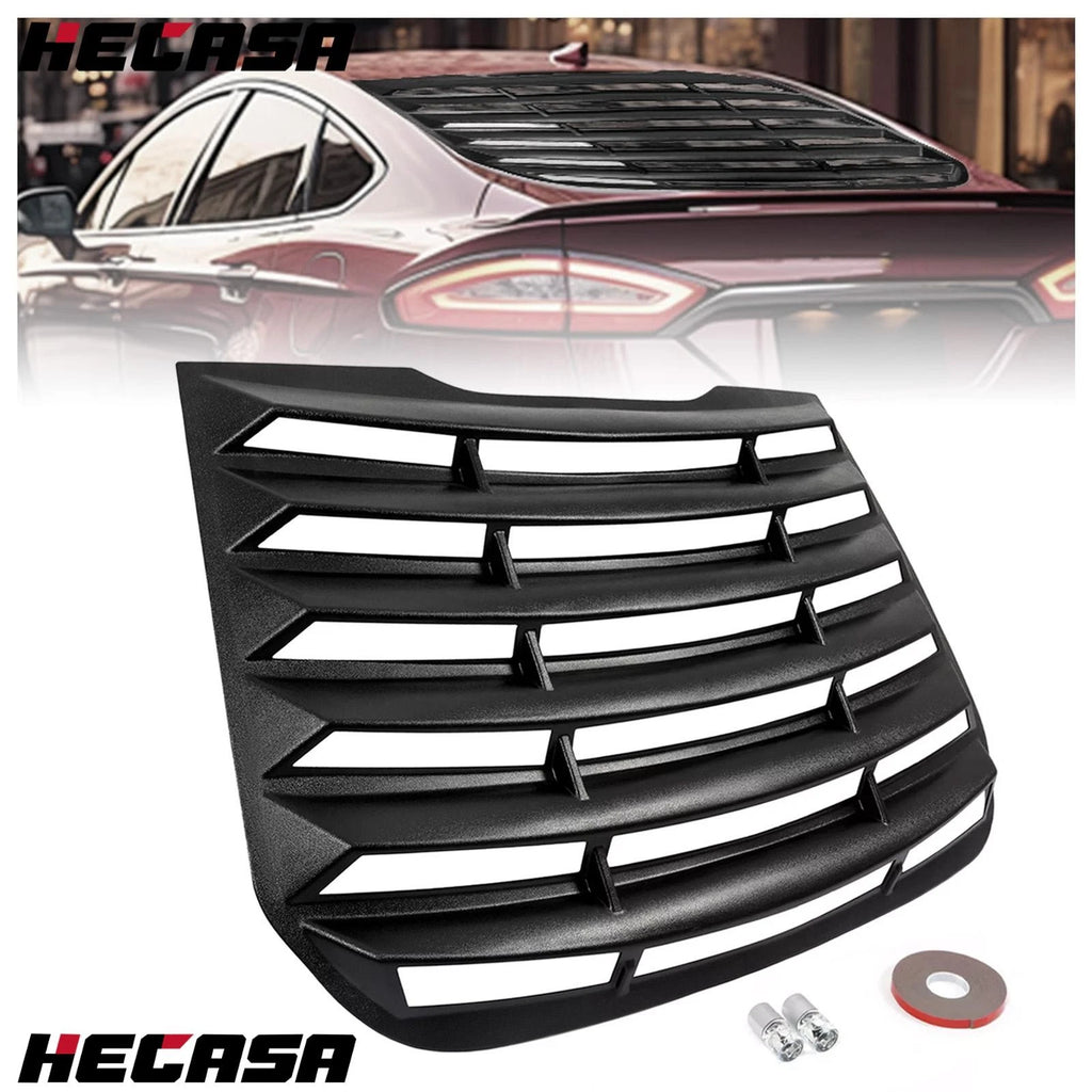 Rear Window Louver for Ford Fusion (2013–2020) Black ABS Shade Cover