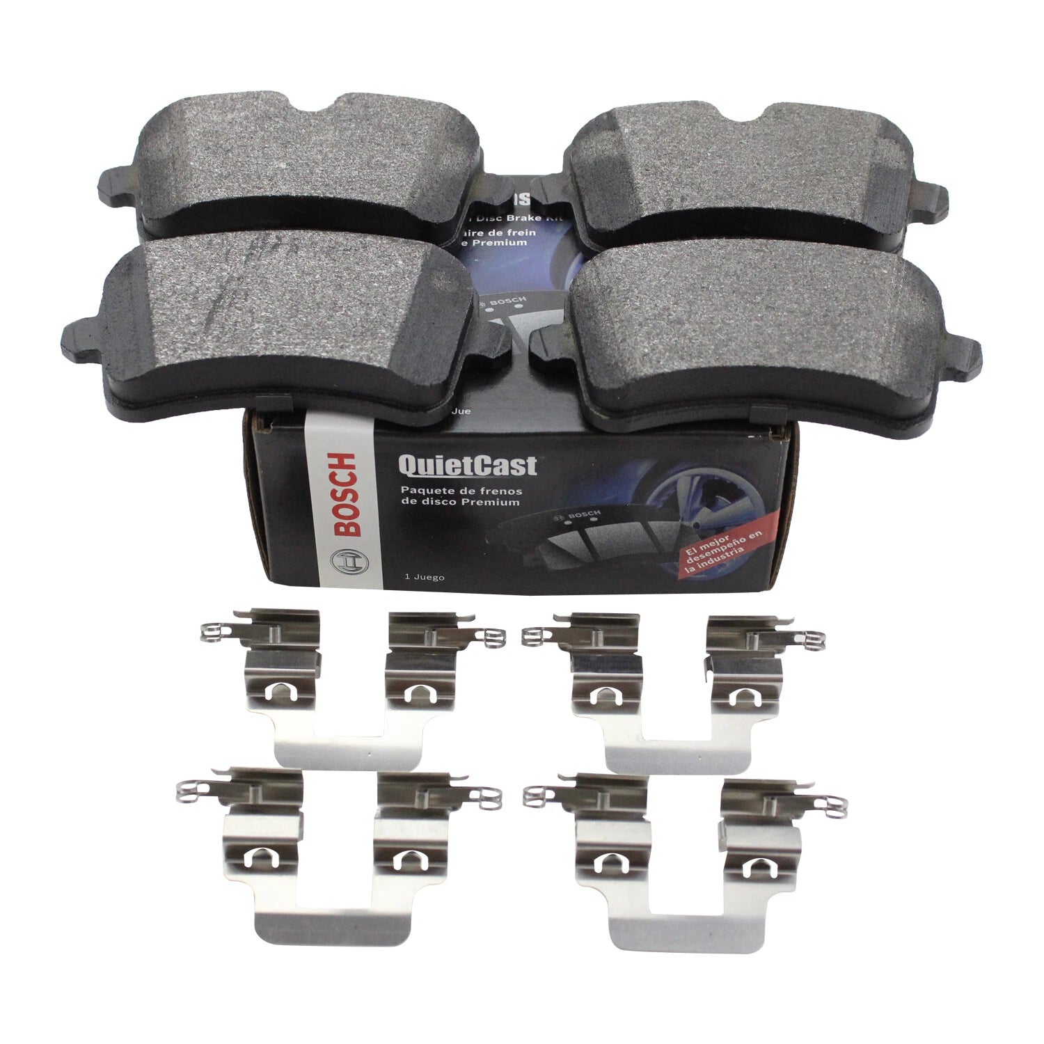 Set of 4 Bosch QuietCast Rear Semi-Metallic Brake Pads for Audi A6 A7 RS7 S6 (2012–2021)