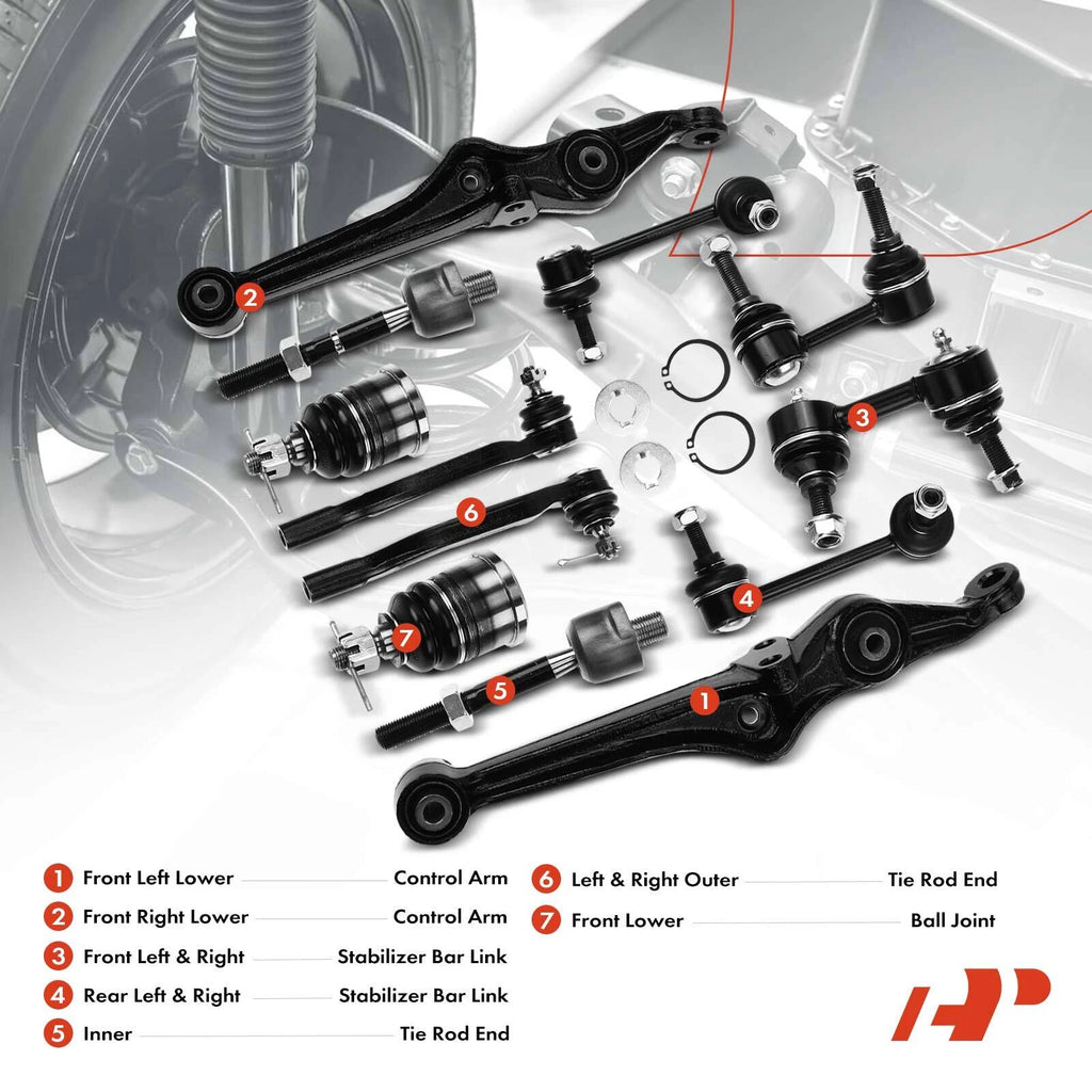 Set of 12 Front Lower Control Arm Ball Joints for Honda Accord