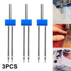Set of 2 Twin Needles for Sewing Machine (Stainless Steel)
