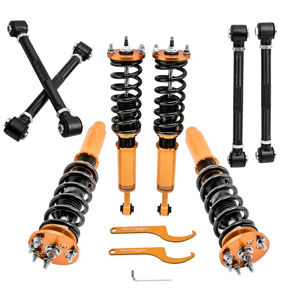24-Way Adjustable Coilover Kits for Honda Accord (2003–2007) + 4 Rear Camber Arms