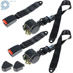 Set of 2 Universal 3 Point Retractable Seat Belts for Jeep Wrangler (1982–1995)