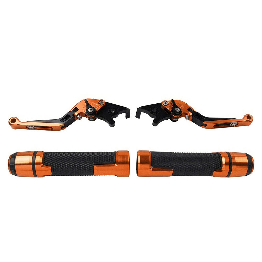 Set of 2 Orange Extendable Brake Clutch Levers for Yamaha TMAX 500/530