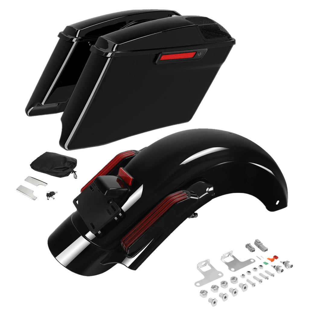 4" Hard Saddlebags with 5" x 7" Speaker Cut Outs for Harley Touring (2014–2023)