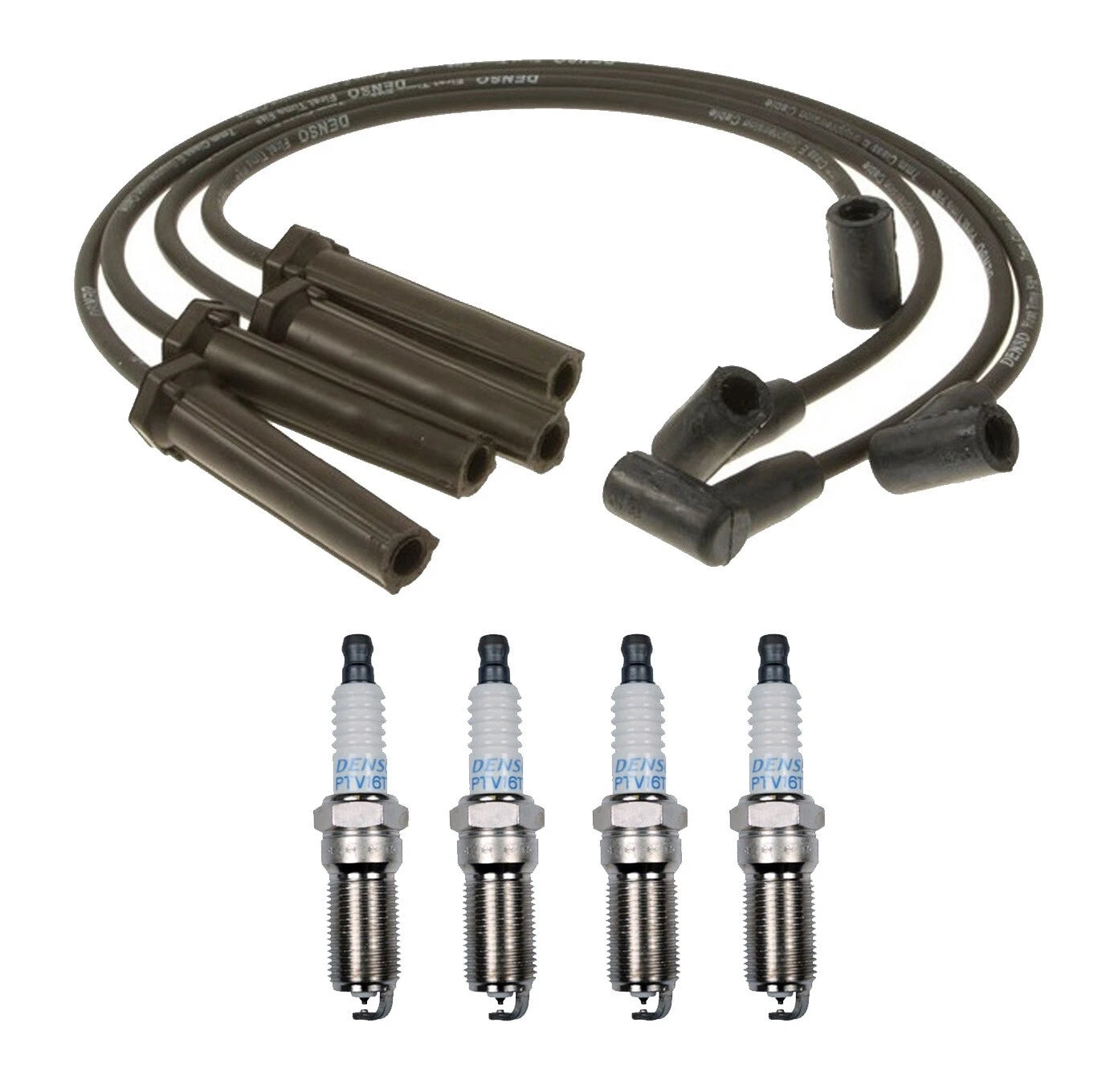 Denso Wire Set & 4 Platinum TT Spark Plugs for Chevy Cavalier (1995–2005)