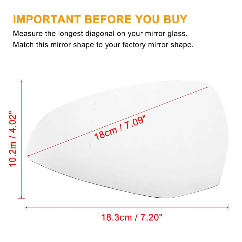Heated Mirror Glass for Audi S4 A4 A5 (2009–2016)