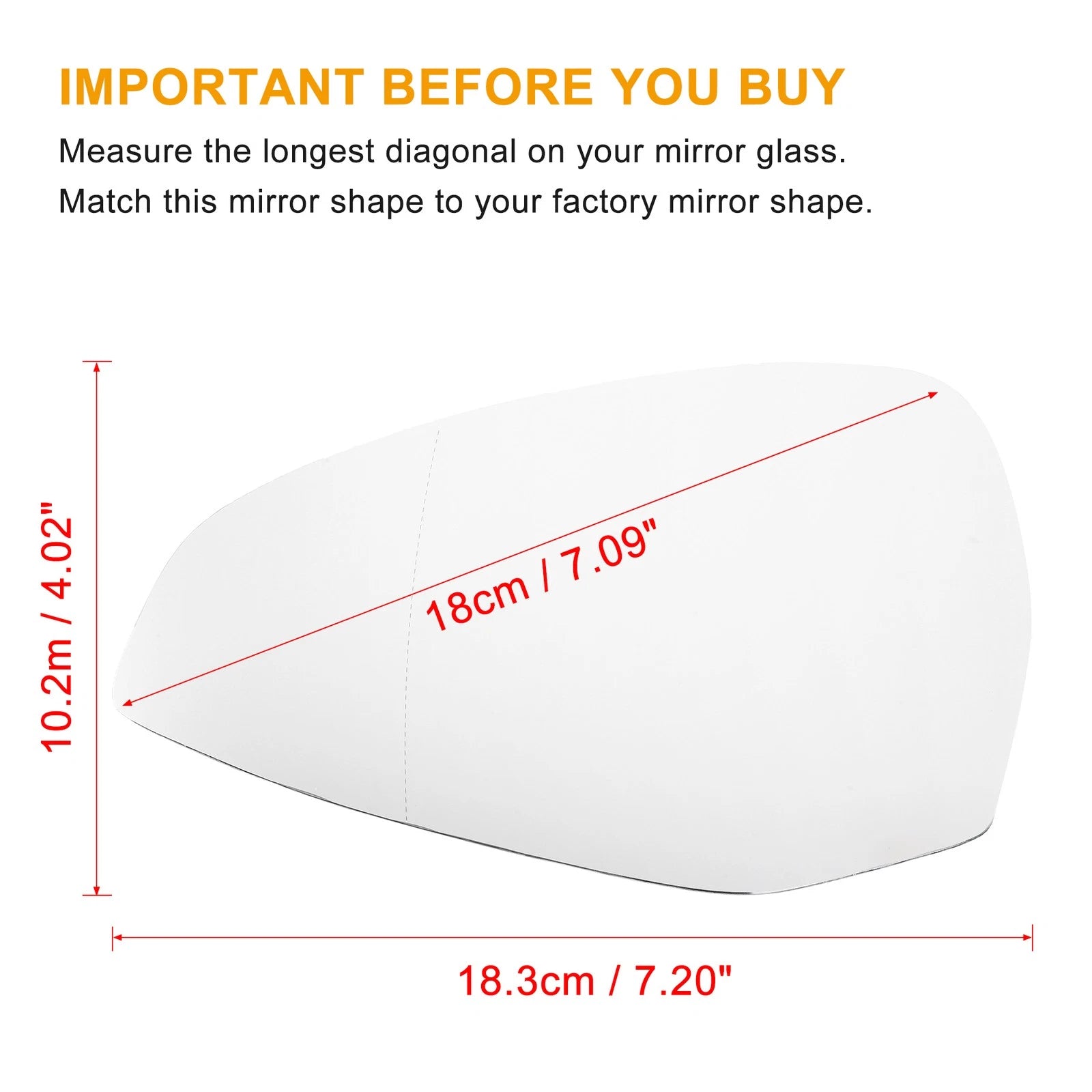 Heated Mirror Glass for Audi S4 A4 A5 (2009–2016)