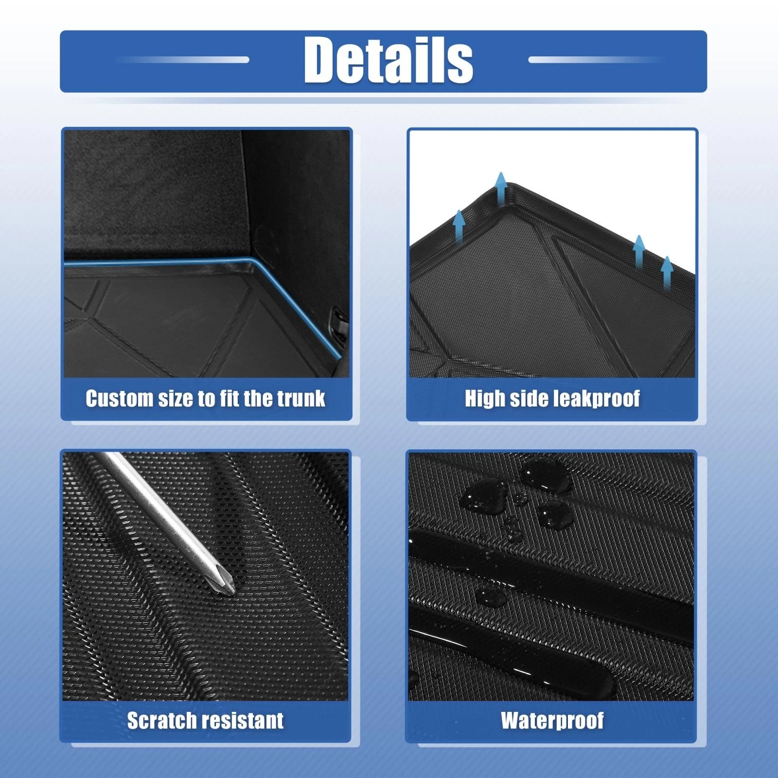 Trunk Mat TPE Cargo Liner for Hyundai Palisade (2020–2023)