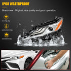 Full LED DRL Projector Headlights for Toyota Camry (2018–2024)